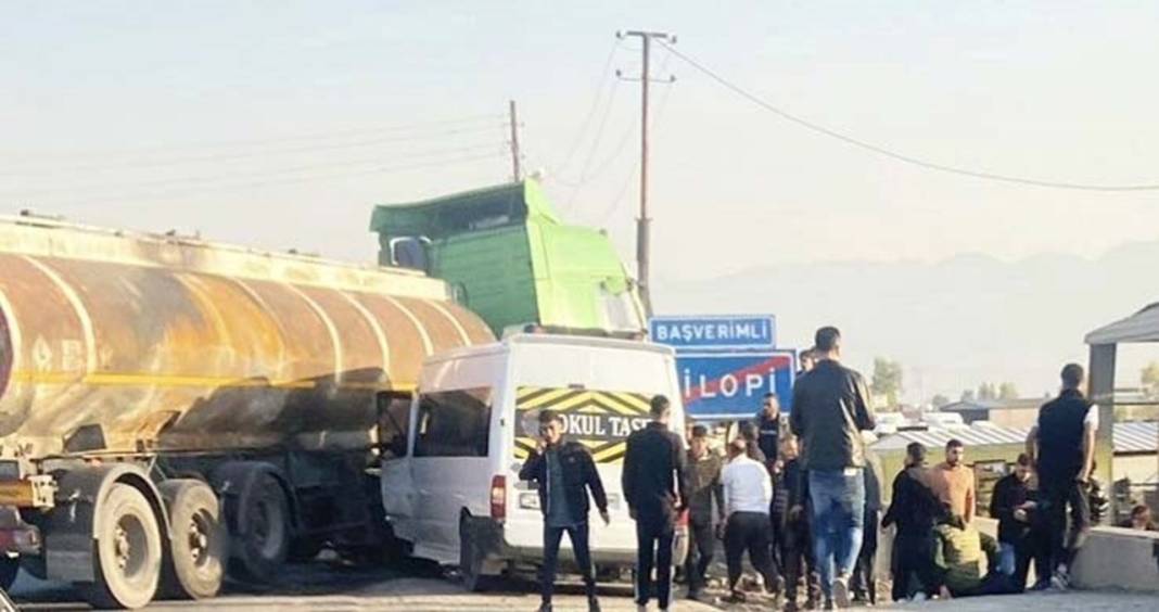 Şırnak’ta feci kaza! Okul servisi ile tanker çarpıştı: 14 yaralı 3